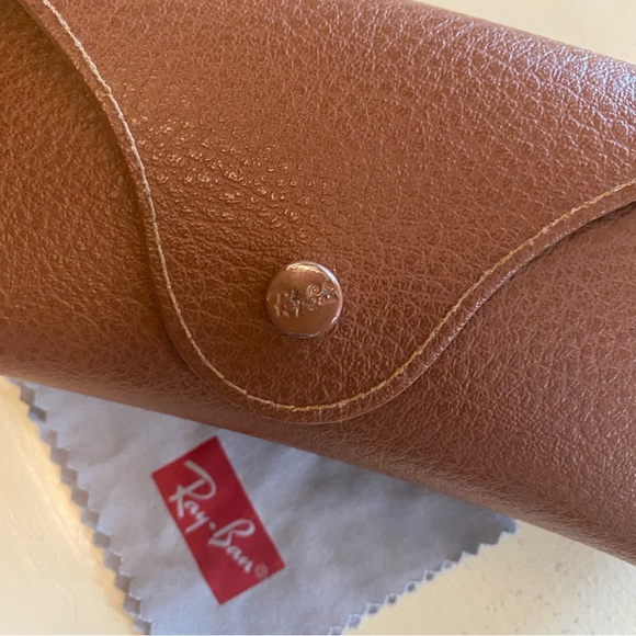Ray-Ban case, sunglasses eyeglasses, plus microfiber cloth, chestnut brown - Picture 4 of 6